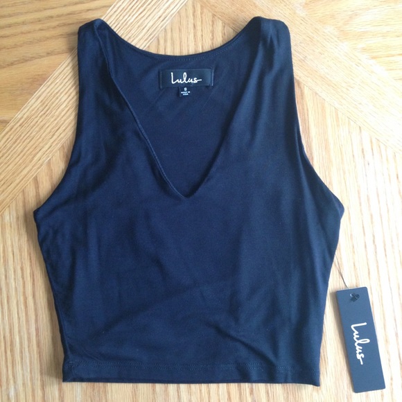 Lulu's Black Crop Top - Picture 4 of 8